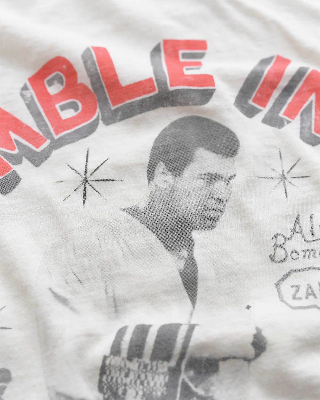 Ali Rumble Kinshasa Zaire White Tee