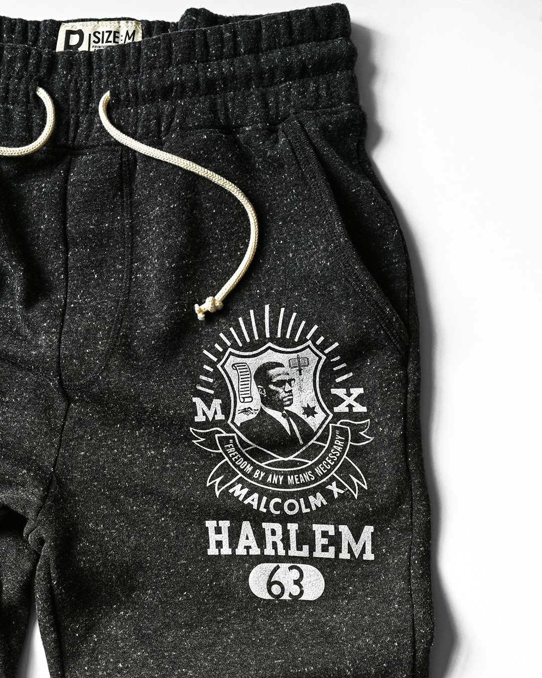 BHT - Malcolm X Harlem Black Sweatpants - Roots of Fight