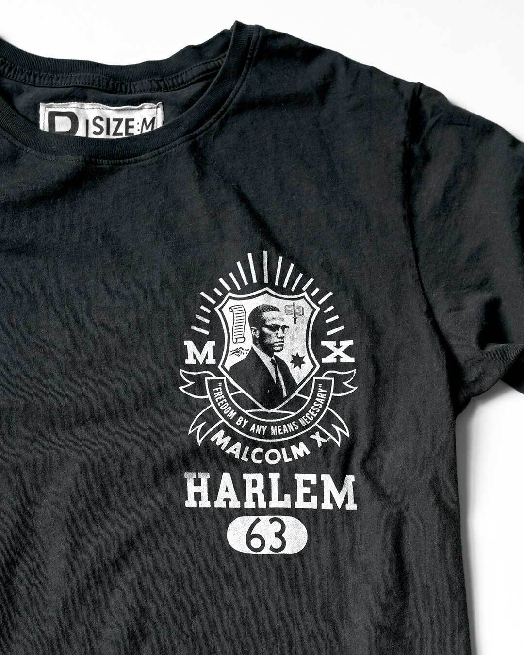 BHT - Malcolm X Harlem Black Tee - Roots of Fight
