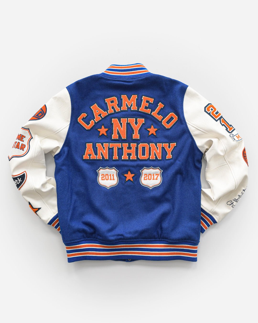 C. Anthony New York Blue Varsity Jacket - Roots of Fight