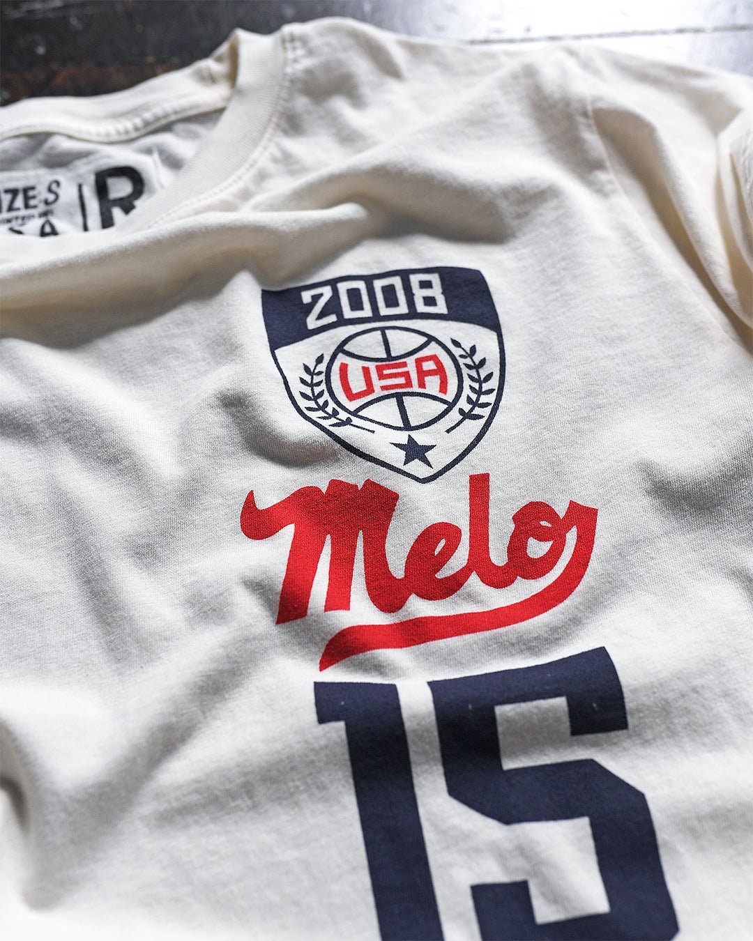 Carmelo Anthony '08 Basketball White Tee - Roots of Fight