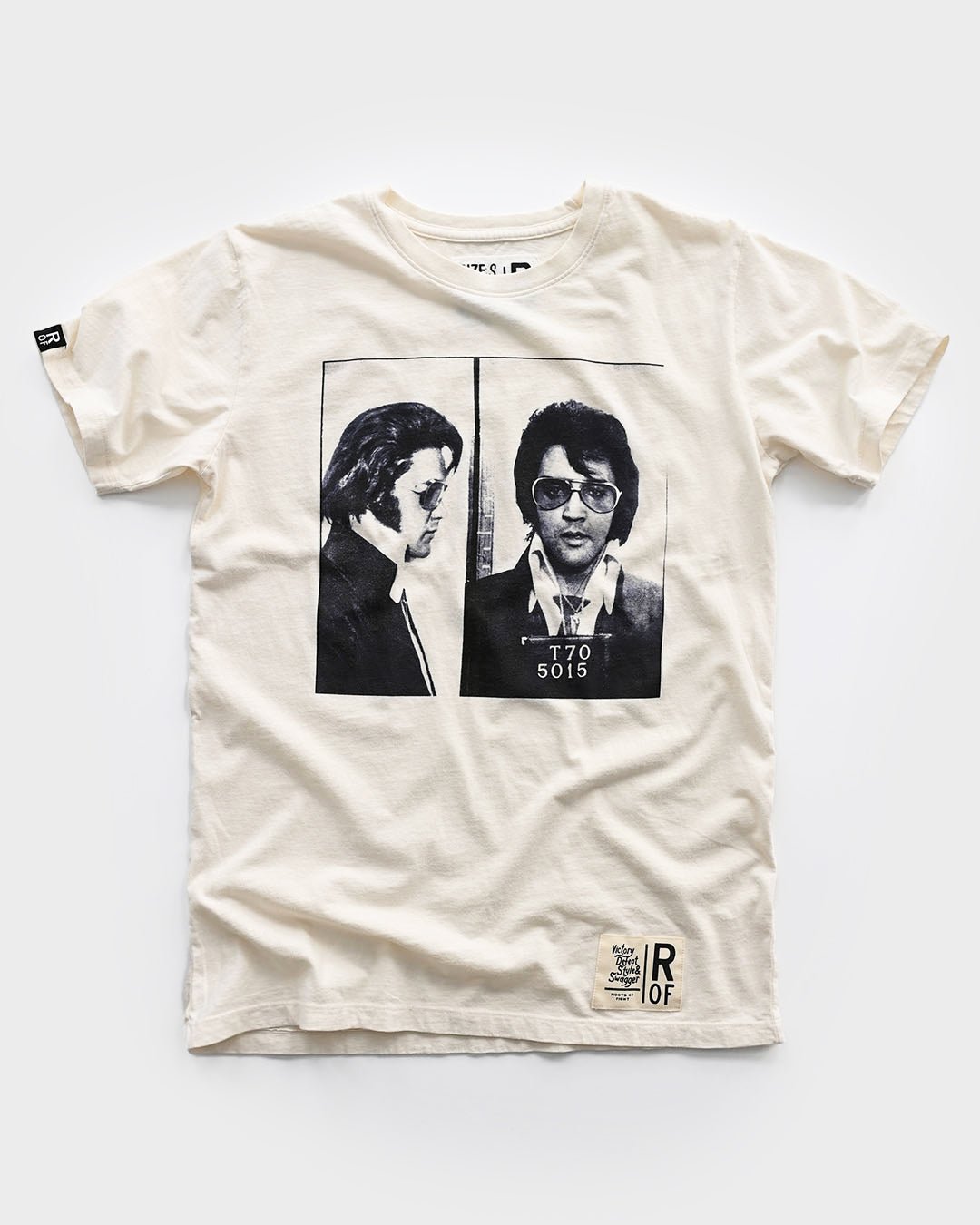 Elvis Presley Mug Shot Photo White Tee - Roots of Fight