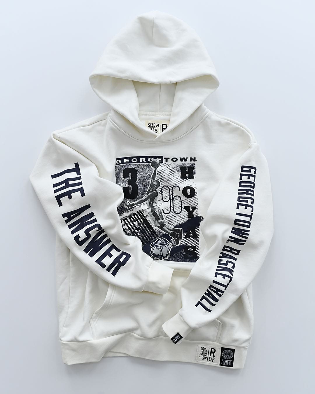 GU - Iverson Hoyas White Heavyweight PO Hoody - Roots of Fight