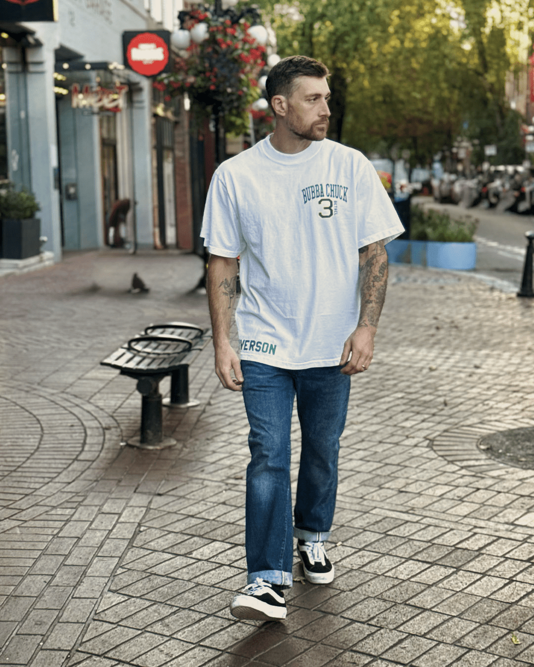 Iverson Bubba Chuck White Heavyweight Tee - Roots of Fight