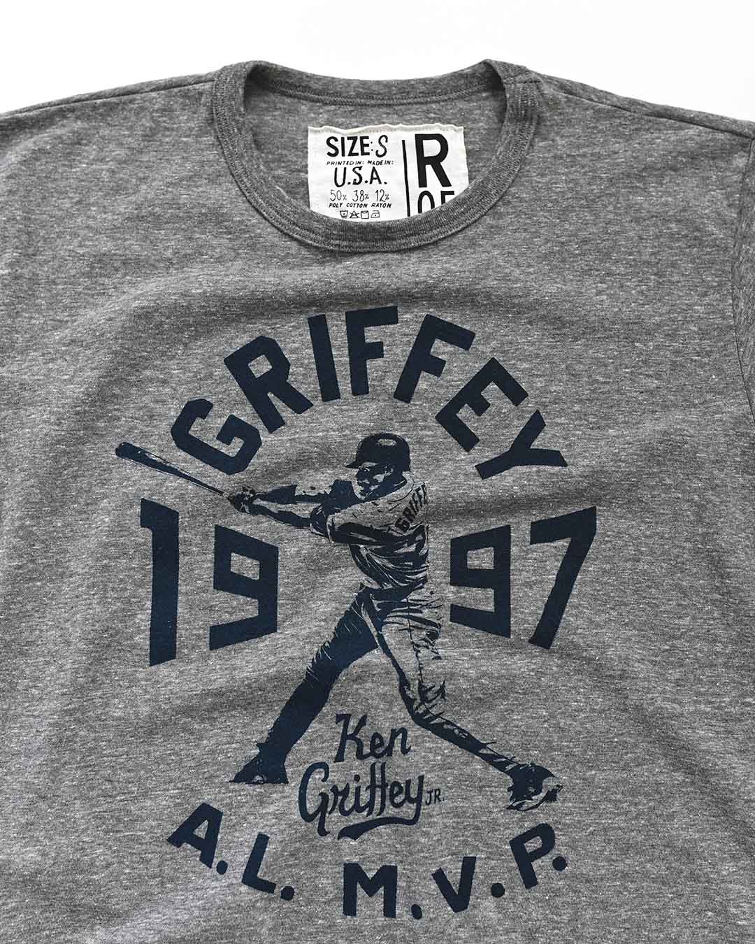 K. Griffey Jr. '97 AL MVP Grey Triblend Tee - Roots of Fight