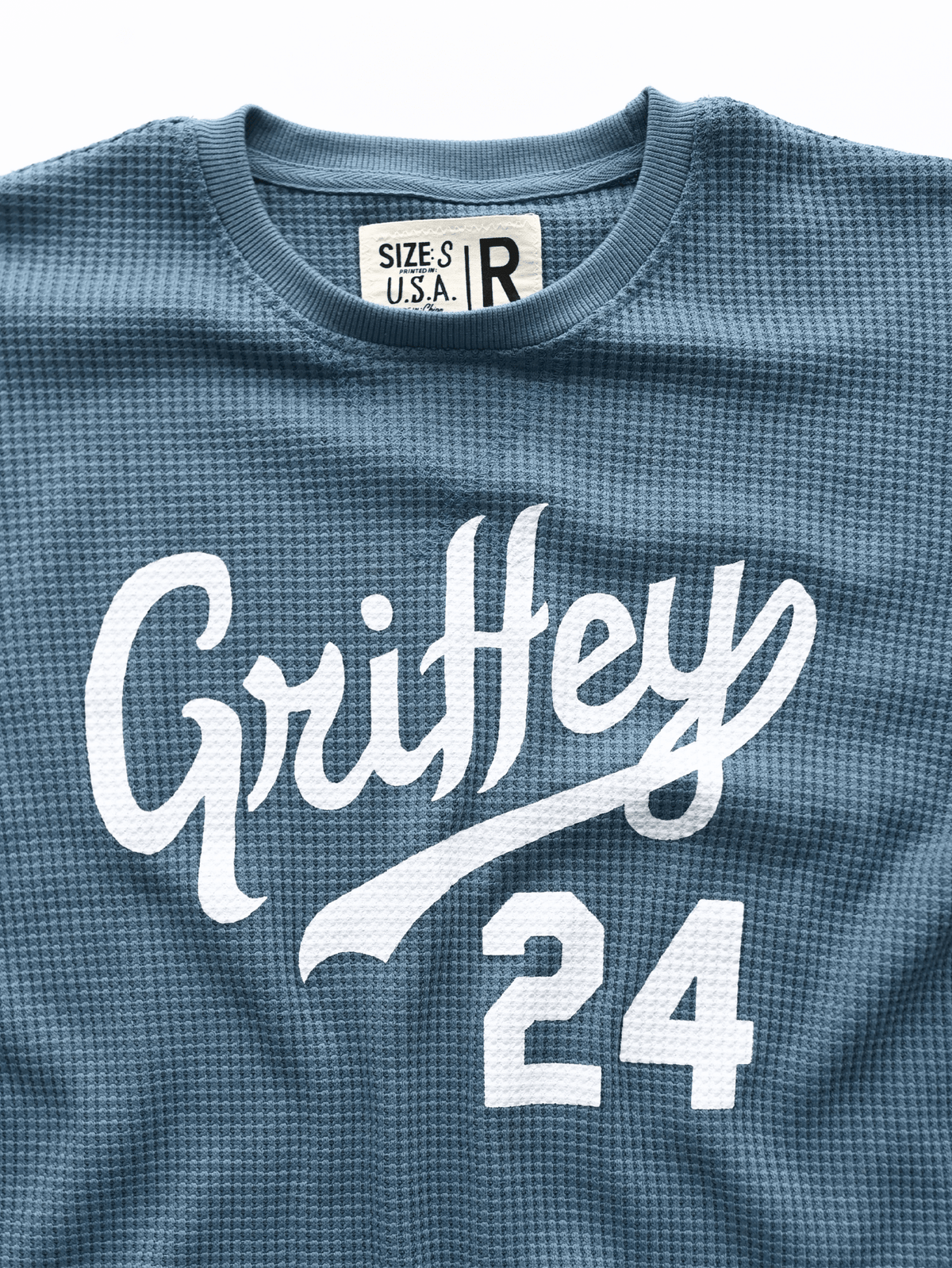Ken Griffey Jr. Seattle 24 Slate Blue Thermal - Roots of Fight