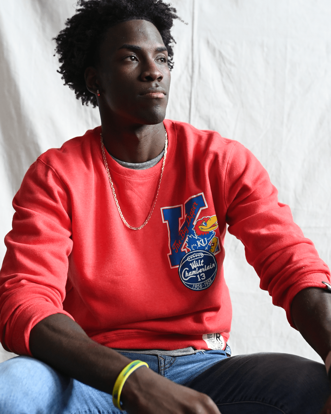 KU - Wilt Jayhawks #13 Red Sweatshirt