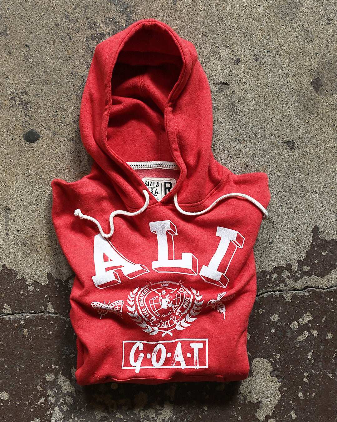 M. Ali Boxing GOAT Red PO Hoody - Roots of Fight