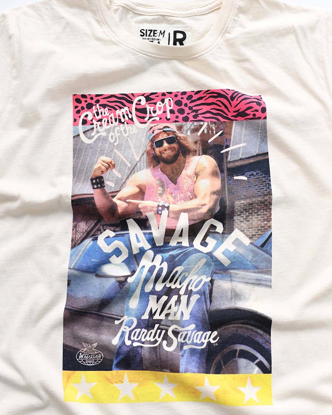 Macho Man 'Savage' White Tee - Roots of Fight