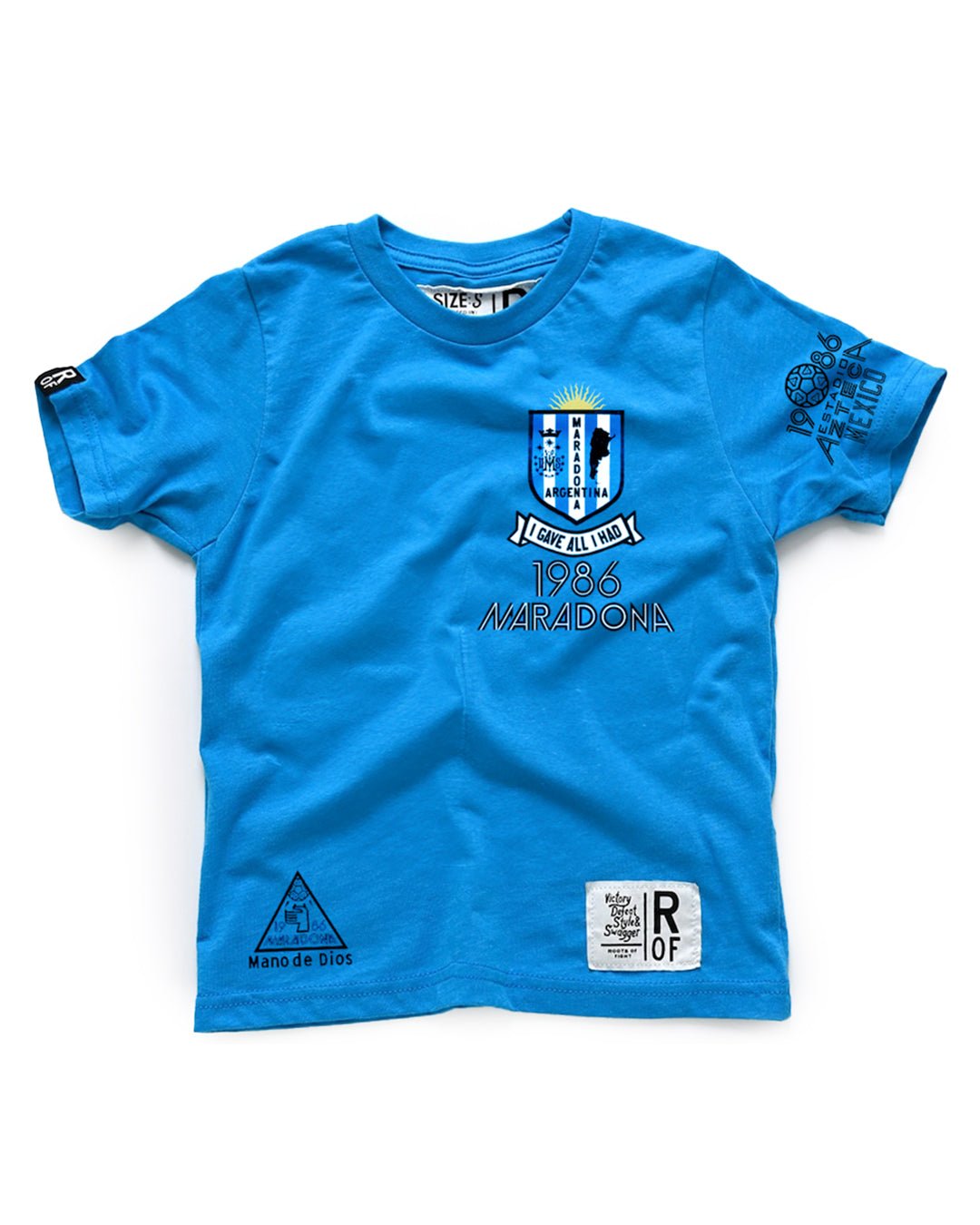 Maradona 10 Blue Kid's Tee - Roots of Fight