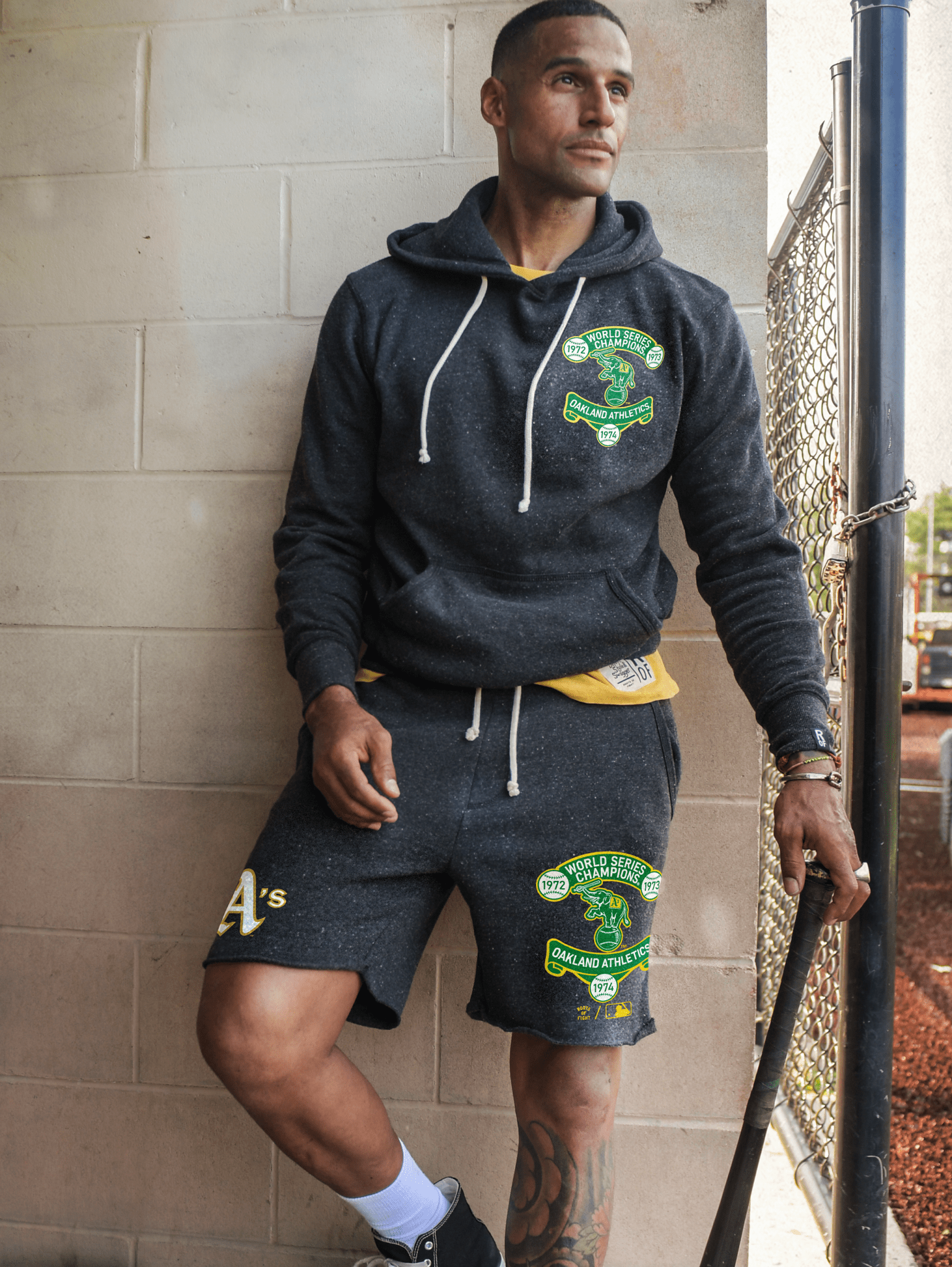 OAK A's '70S Dynasty Black PO Hoody - Roots of Fight