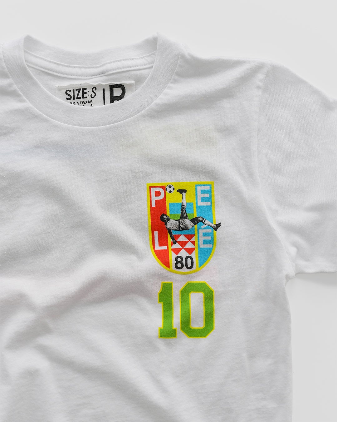 Pelé 10 Brasil White Kid's Tee - Roots of Fight