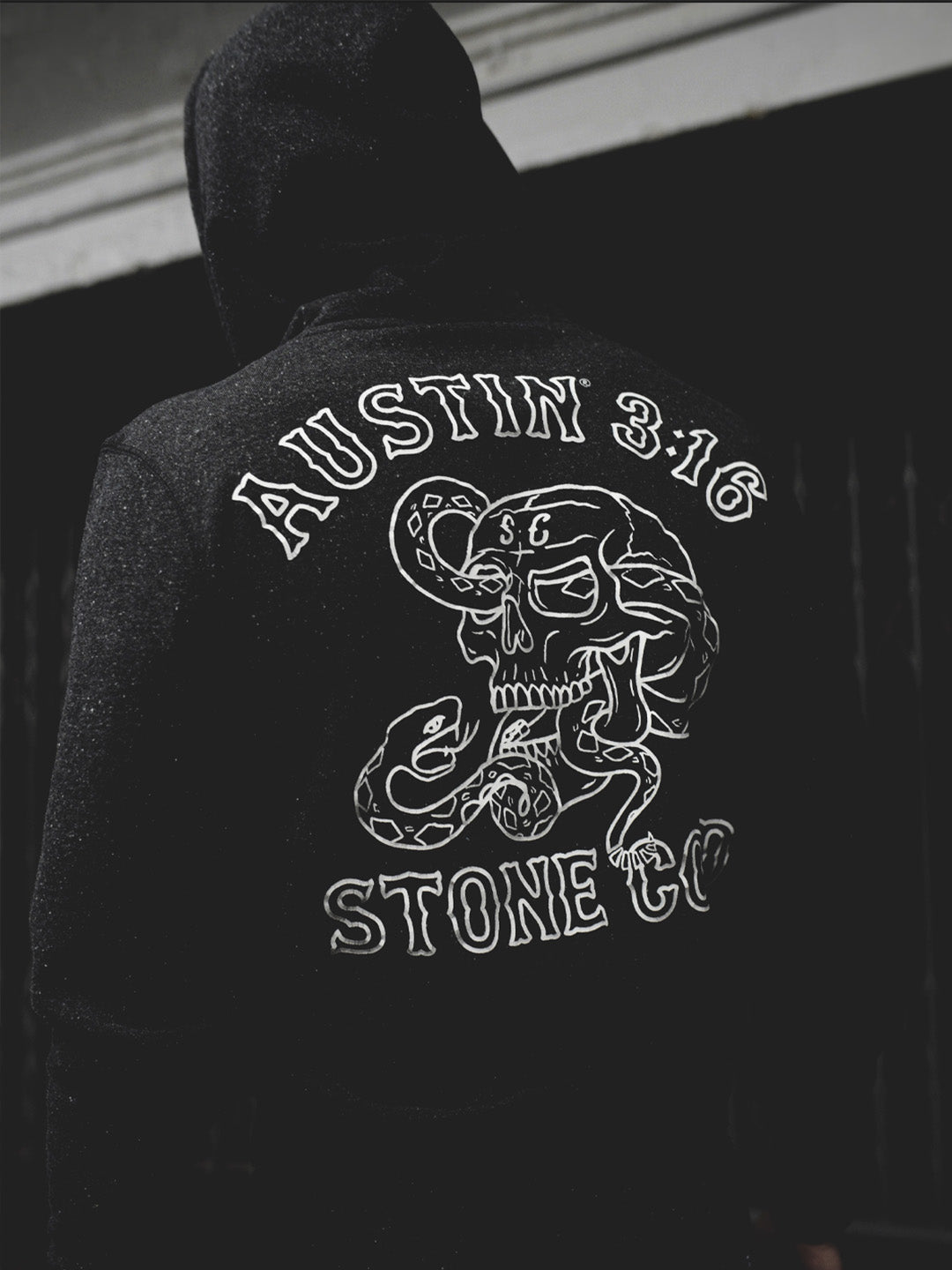 Stone Cold Austin 3:16 Black PO Hoody