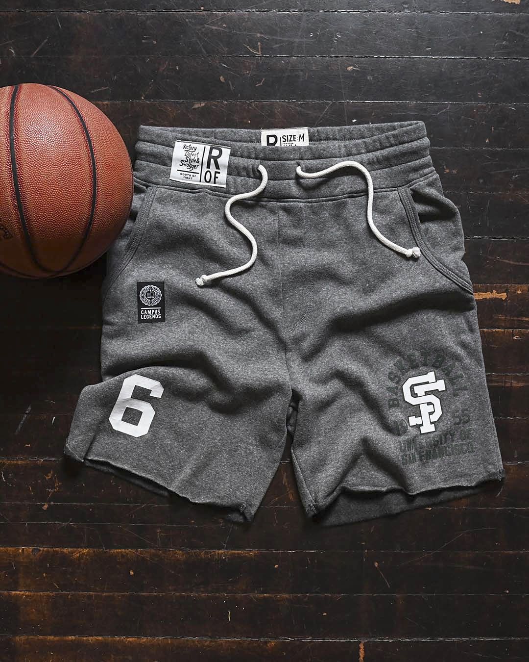 USF Bill Russell '55 Grey Shorts XS Heather Grey