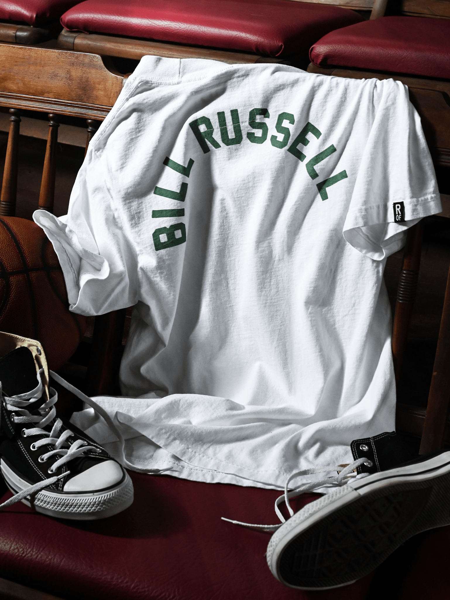 USF - Bill Russell 6 White Heavyweight Tee - Roots of Fight