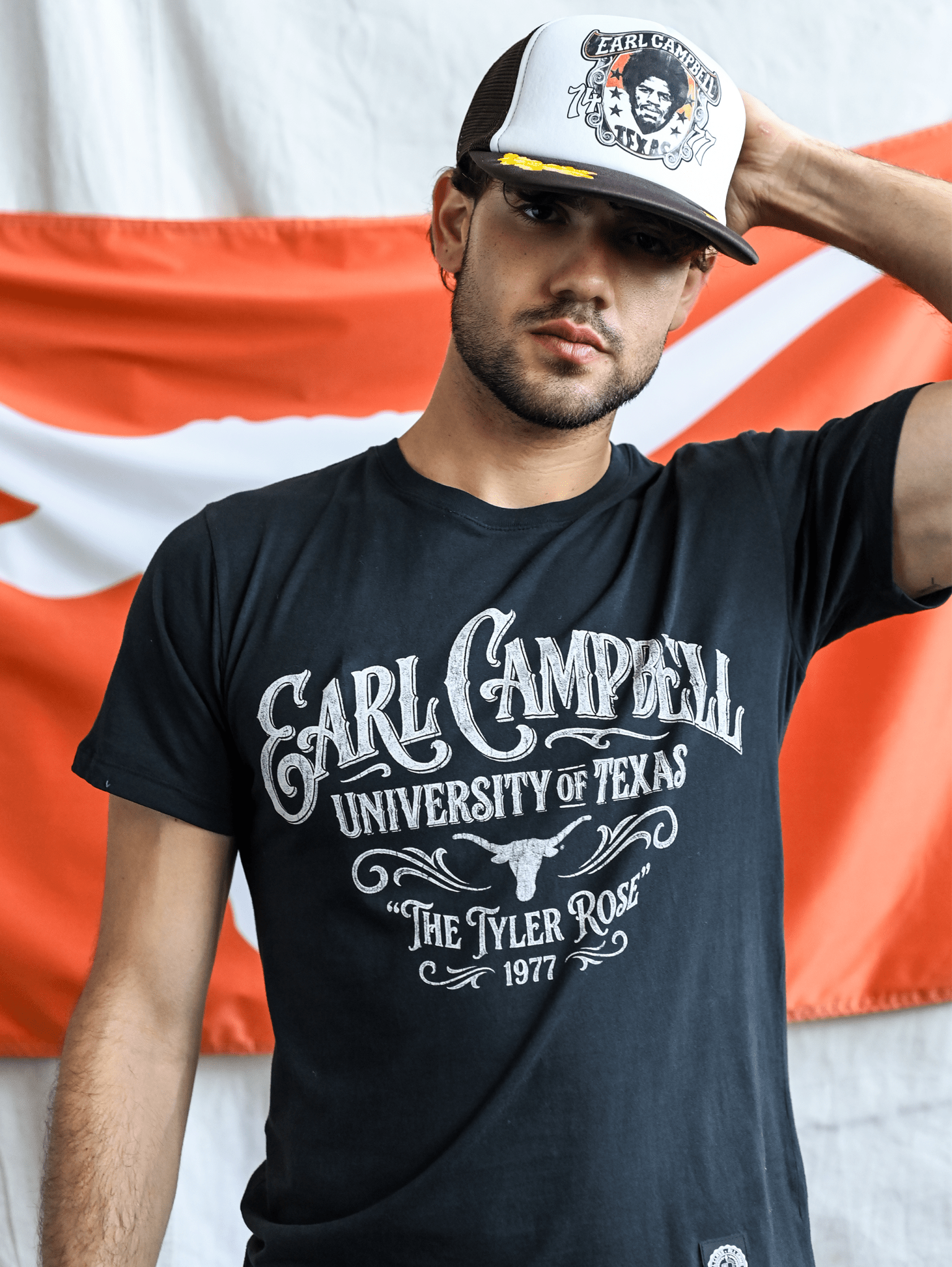 UT - Earl Campbell Longhorn Legacy Trucker Hat - Roots of Fight