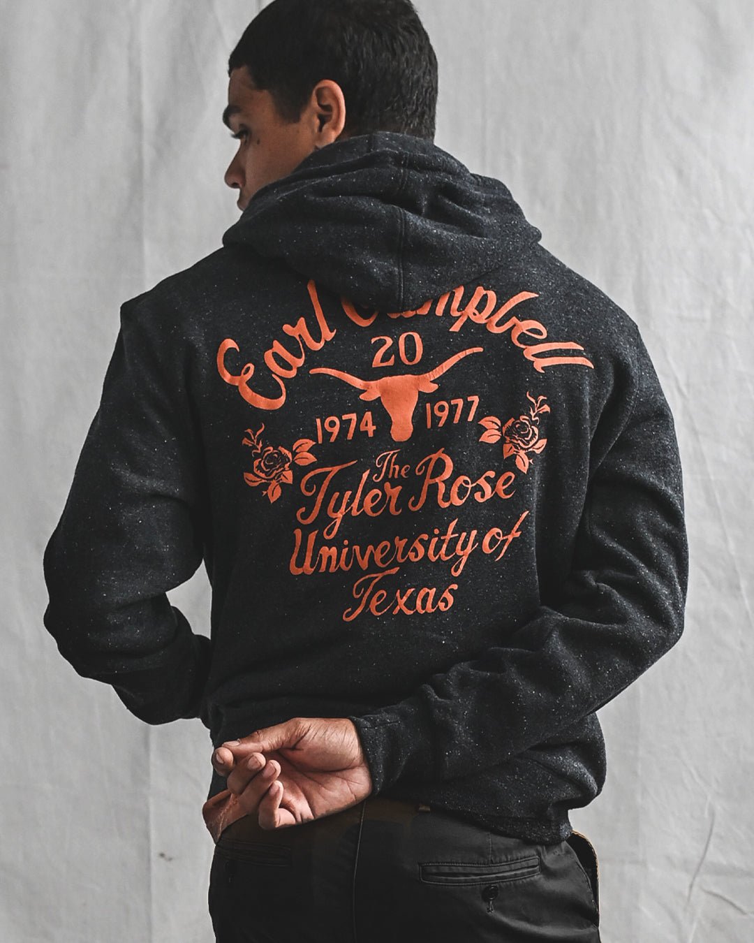 UT - Earl Campbell Tyler Rose Black PO Hoody