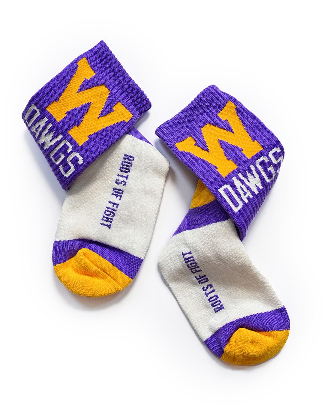 UW - Athletic Dept. Dawgs Purple Socks - Roots of Fight