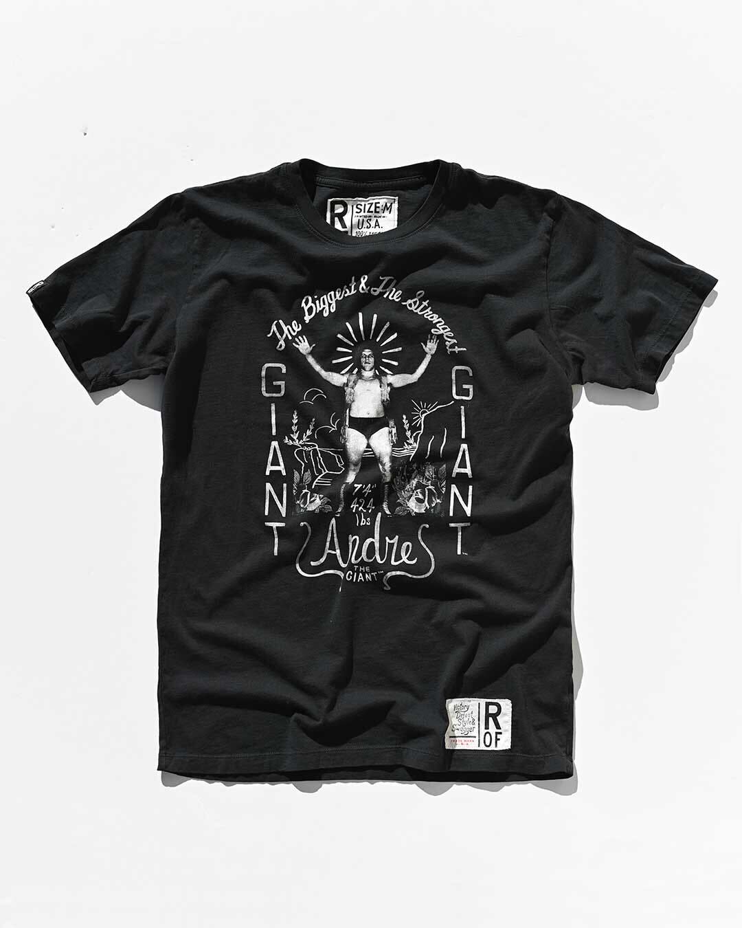 Andre the Giant The Biggest & Strongest Black Tee - Roots of Fight