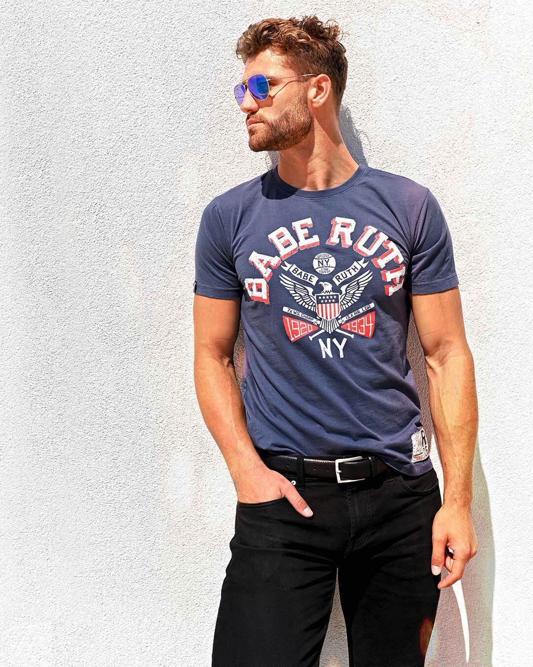 Babe Ruth 1920-1934 NY Navy Tee Babe Ruth 1920-1934 NY Navy Tee
