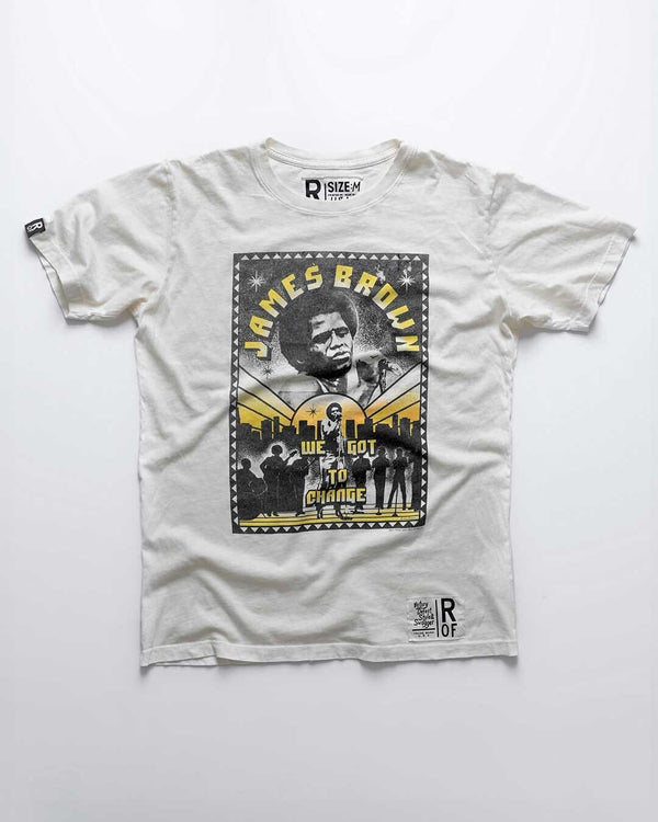James Brown 'We Got To Change' White Tee - Roots of Fight