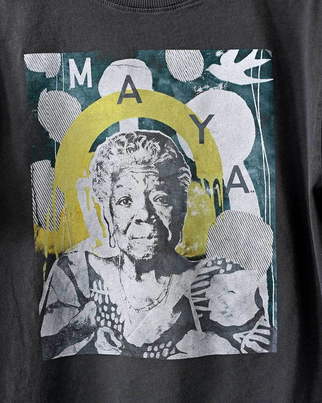 Maya Angelou Photo Black Women&#39;s Tee - Roots of Fight