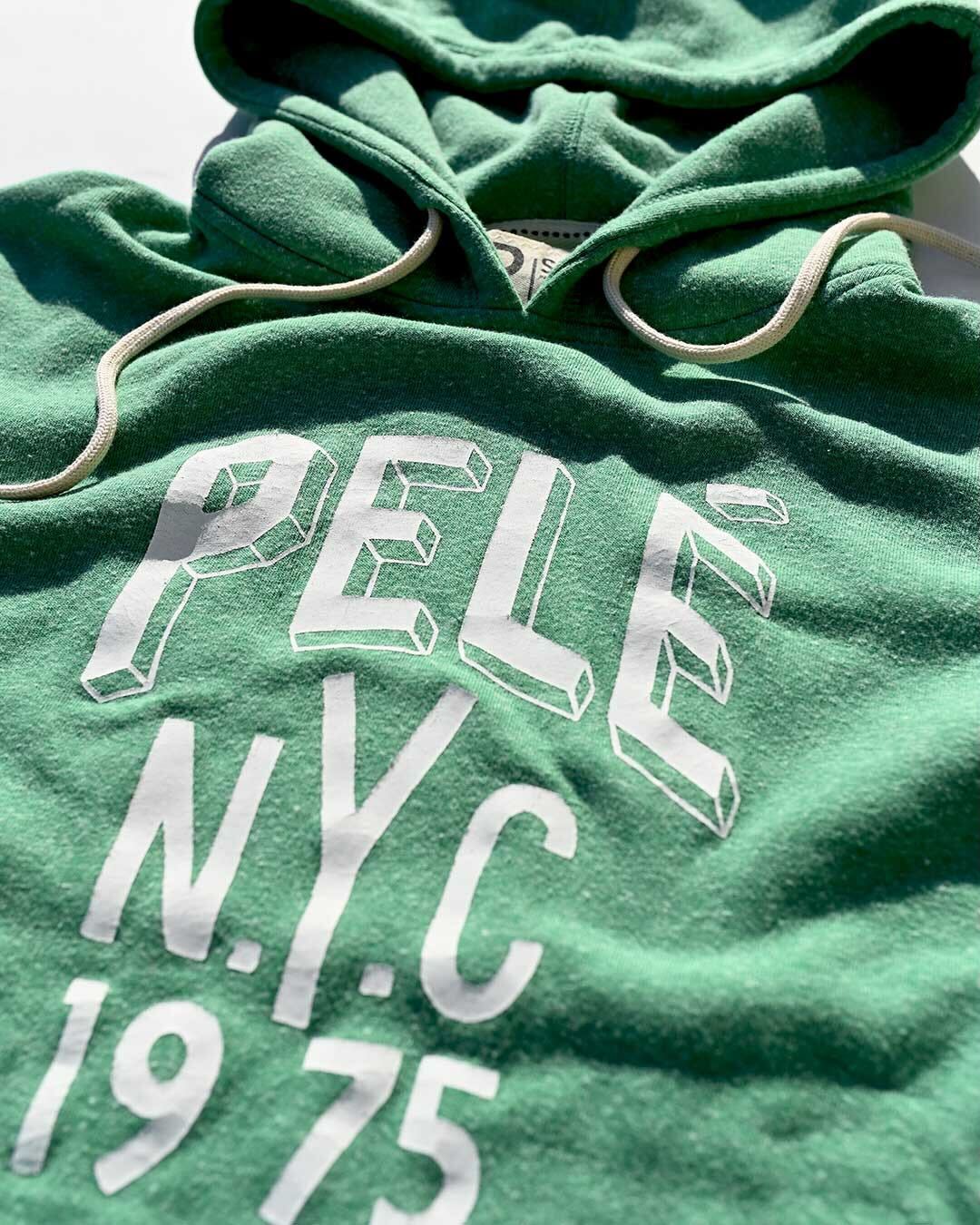 Pelé NYC 1975 Green PO Hoody - Roots of Fight Canada