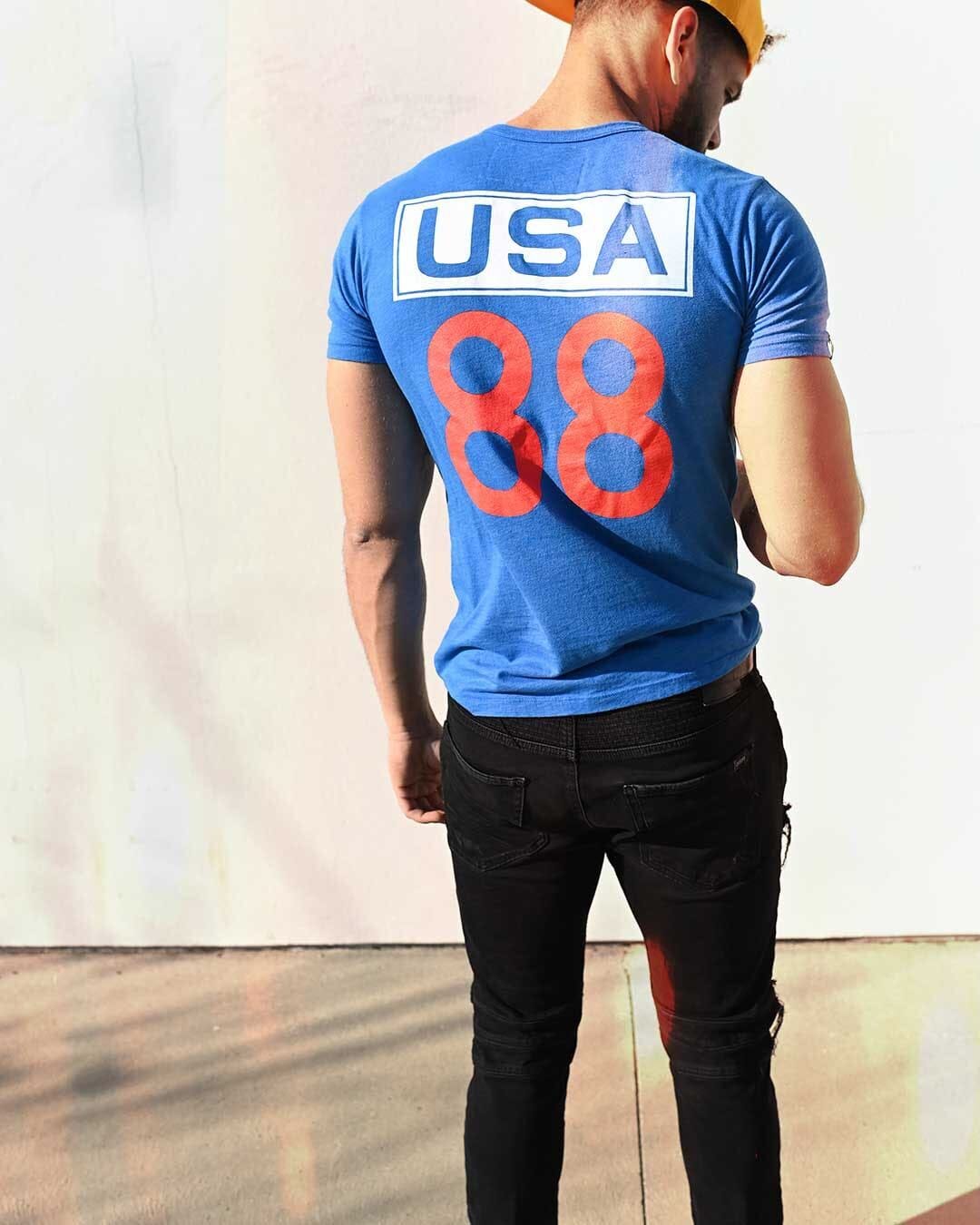 Roy Jones Jr. USA Boxing Blue Tee - Roots of Fight