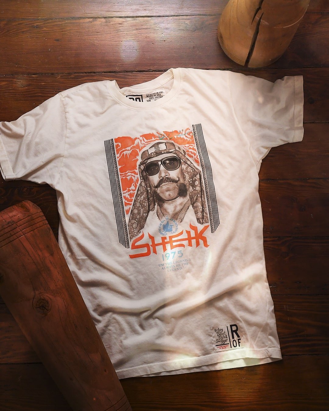 The Iron Sheik Photo Vintage White Tee - Roots of Fight Canada