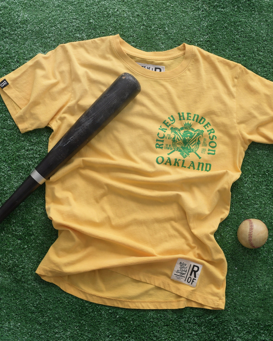 Rickey Henderson Stolen Base King Gold Tee