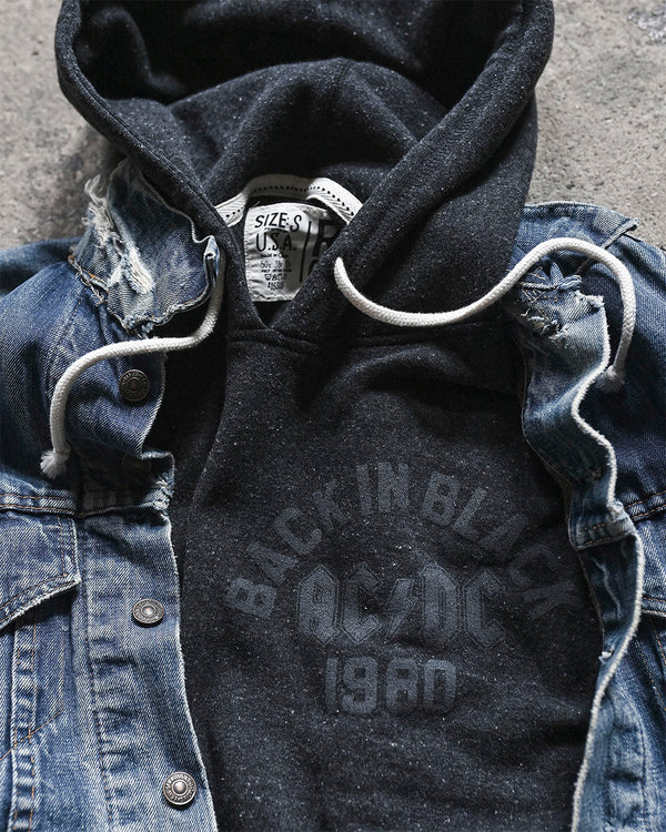 AC/DC Back in Black '80 Black PO Hoody - Roots of Fight