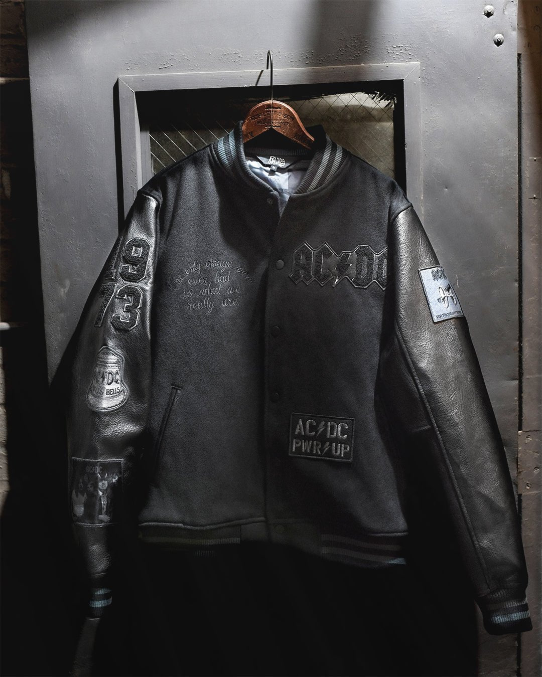 AC/DC Through The Eras Black Varsity Jacket - Roots of Fight