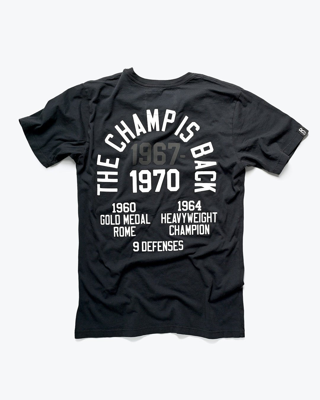 Ali Champ Is Back Black Tee - Roots of Fight