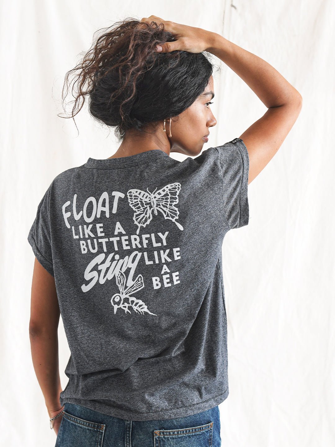 Ali Float Like A Butterfly Women's Black Tee - Roots of Fight