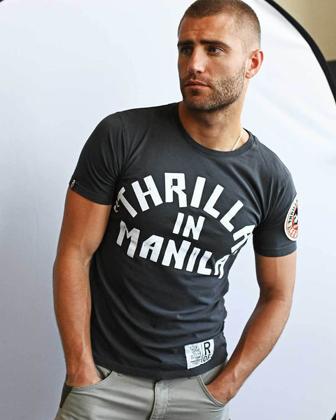 Ali-Frazier Thrilla in Manila Black Tee - Main Image