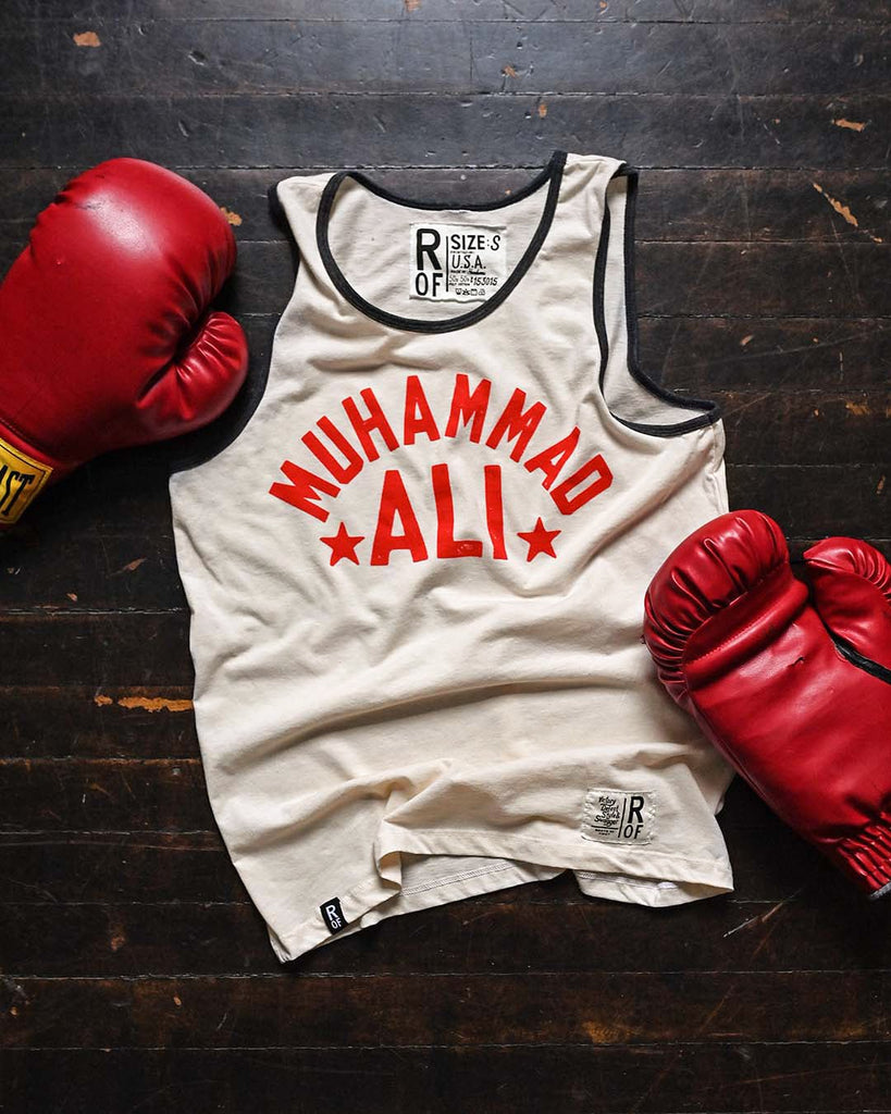 トップス Roots of Fight Thrilla Anniversary Tank Roots of Fight Thrilla Anniversary Applique Tank Top