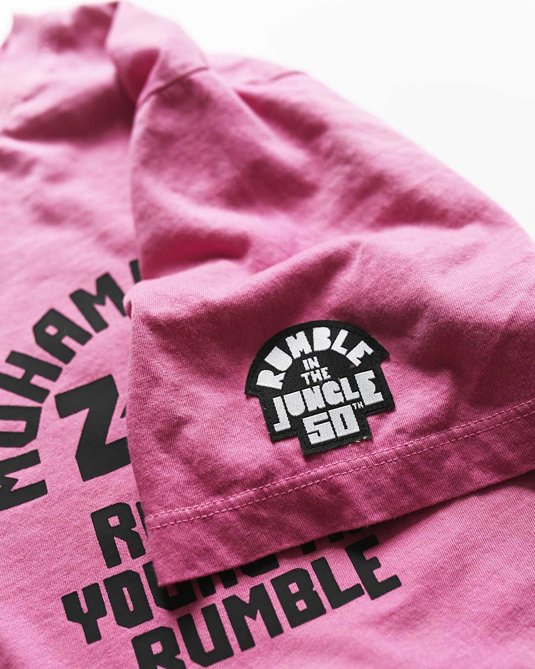 Ali Rumble in the Jungle Pink Tee - Roots of Fight