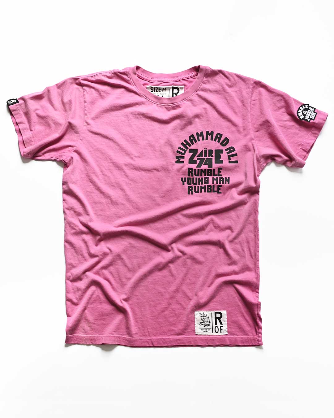 Ali Rumble in the Jungle Pink Tee - Roots of Fight