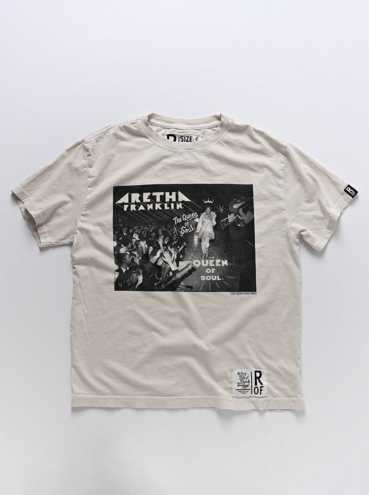 Aretha Franklin Queen of Soul Creme Women&#39;s Tee - Roots of Fight