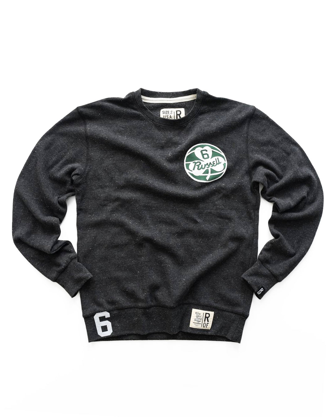 Bill Russell 6 Black Sweatshirt - Roots of Fight