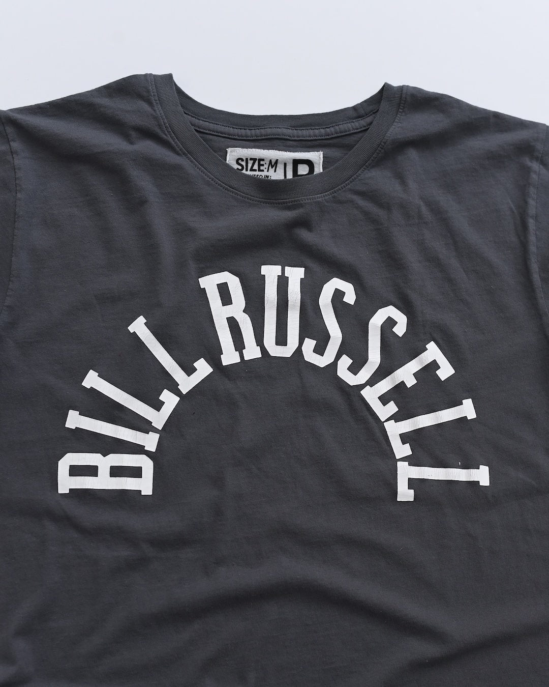 Bill Russell #6 Vintage Grey Tee - Roots of Fight