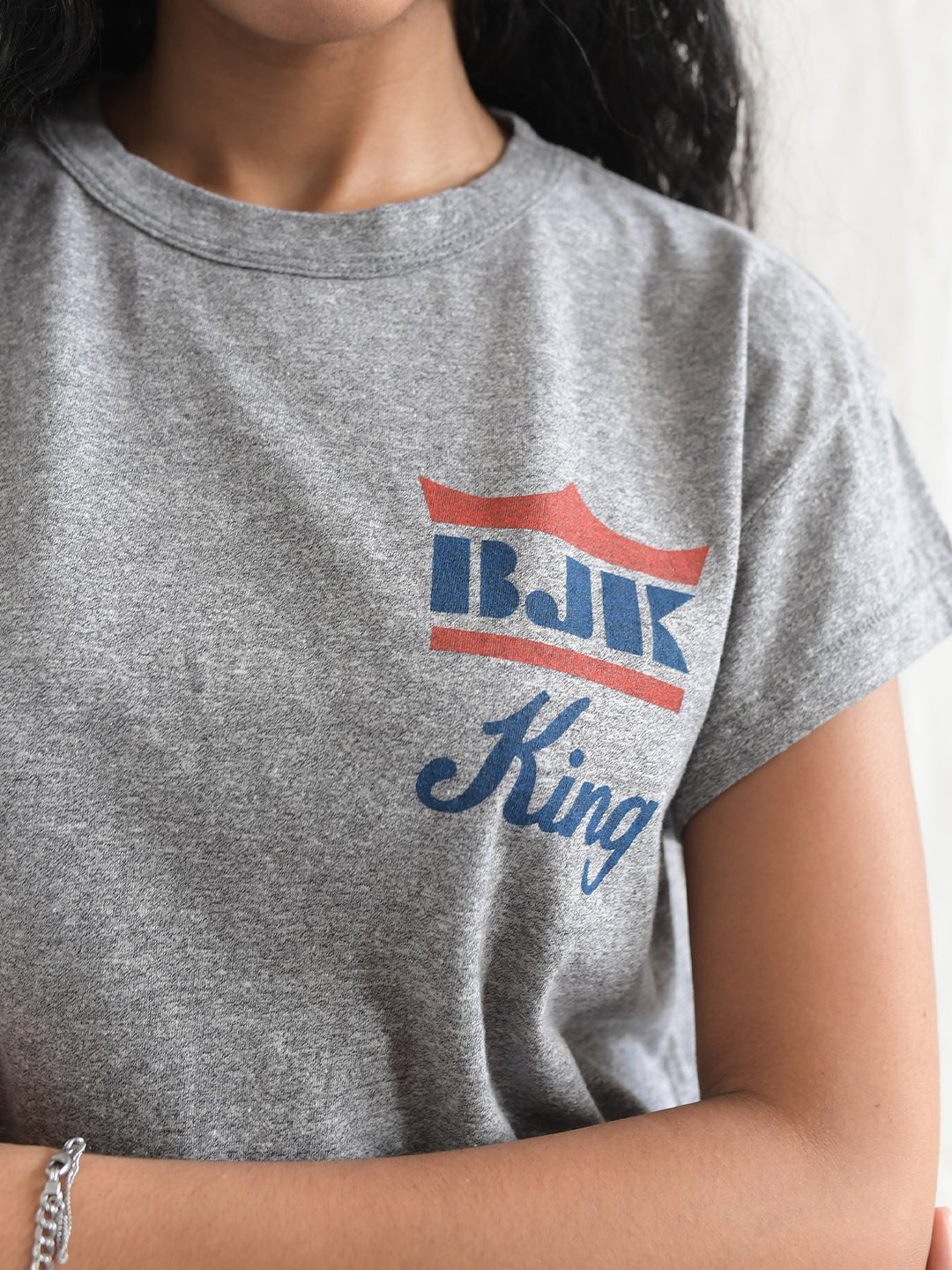 Billie Jean King Classic Women's Grey Tee - Roots of Fight