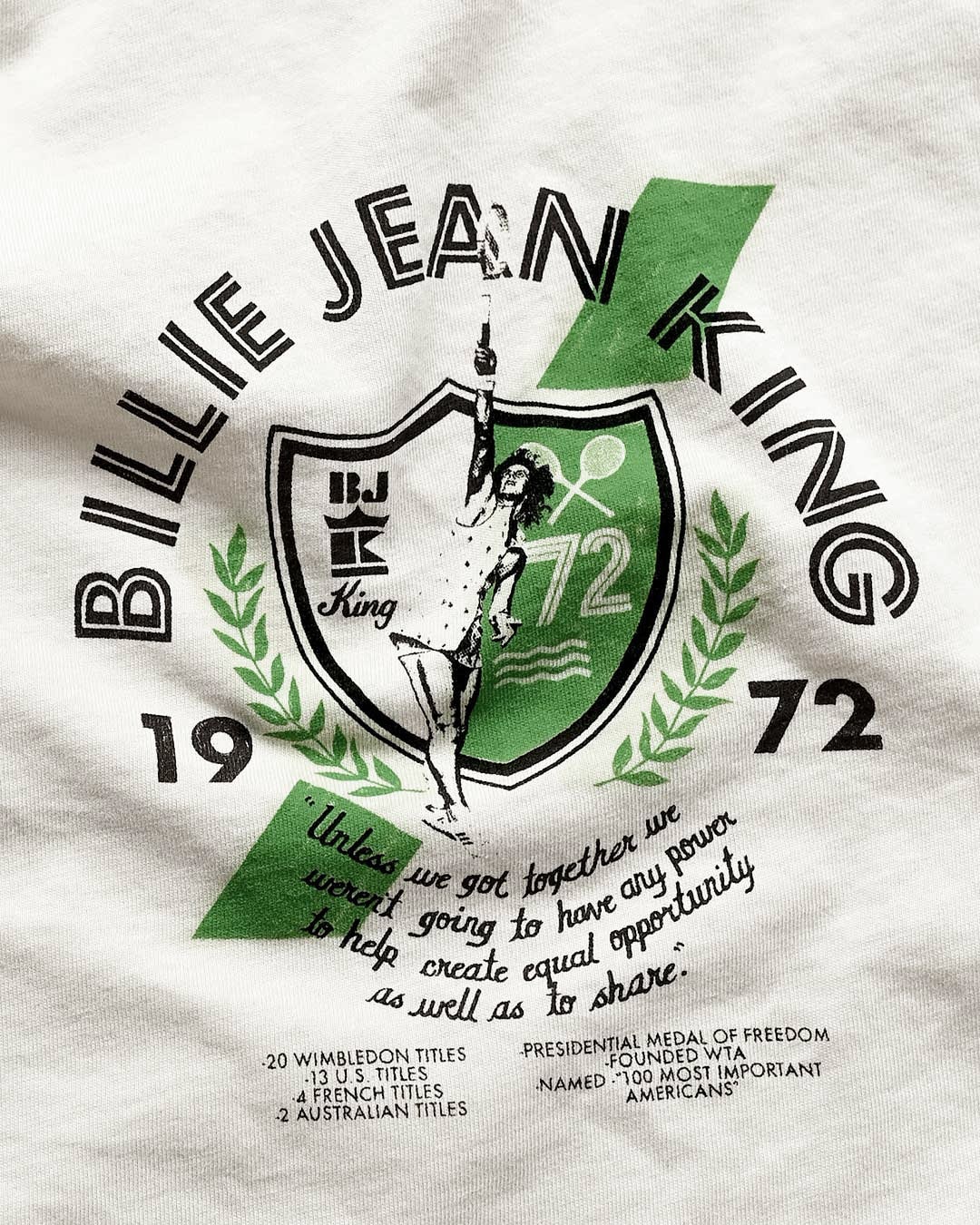 Billie Jean King Creme Women&#39;s Tee - Roots of Fight
