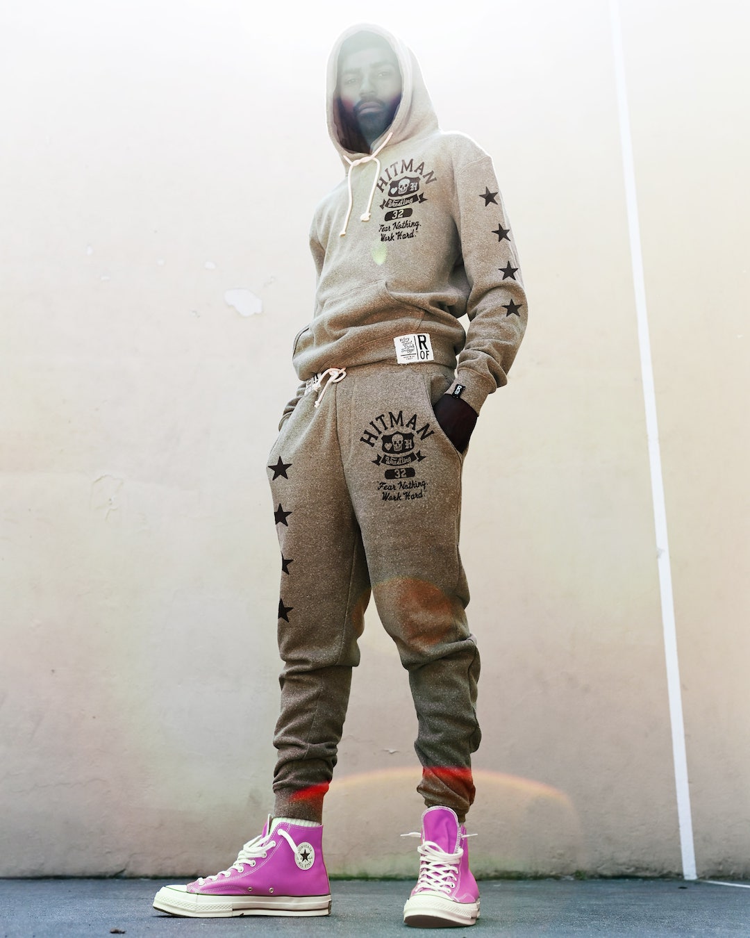 Bret Hart &#39;Fear Nothing&#39; Olive Sweatsuit - Roots of Fight