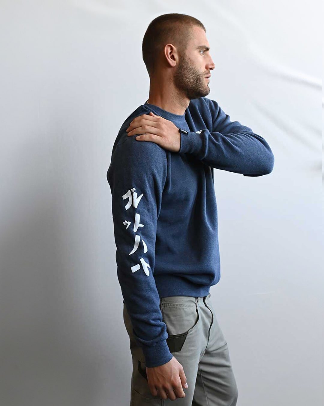 Bret Hart Hitman Japan Navy Sweatshirt - Roots of Fight
