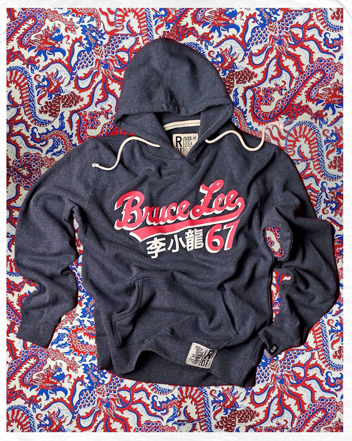 Bruce Lee &#39;67 Navy PO Hoody - Roots of Fight