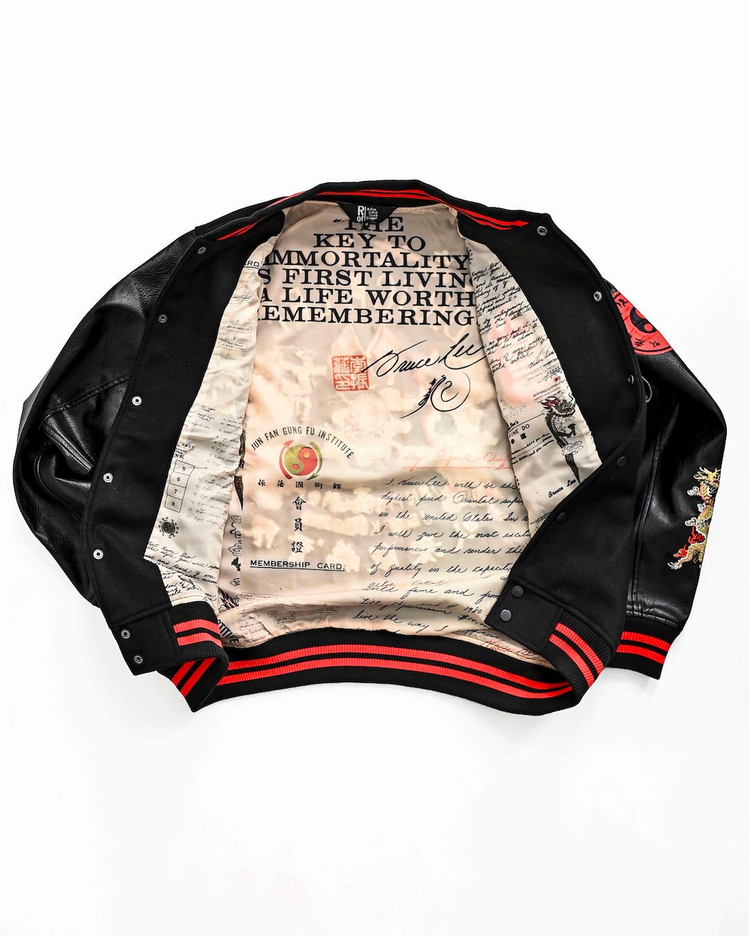 Bruce Lee Be Water Melton Jacket - Roots of Fight Bruce Lee Be Water Melton Jacket - Roots of Fight
