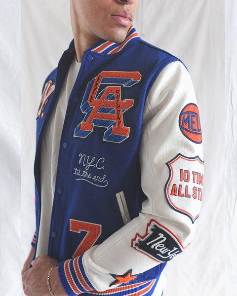 【あっし様】 PLAYER VARSITY JACKET S ネイビー c-anthony-new-york-blue-
