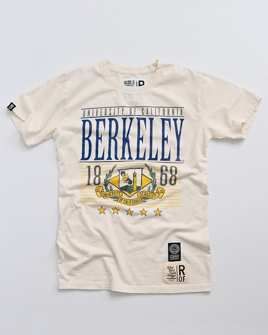 CAL - 1868 Cal White Tee - Roots of Fight