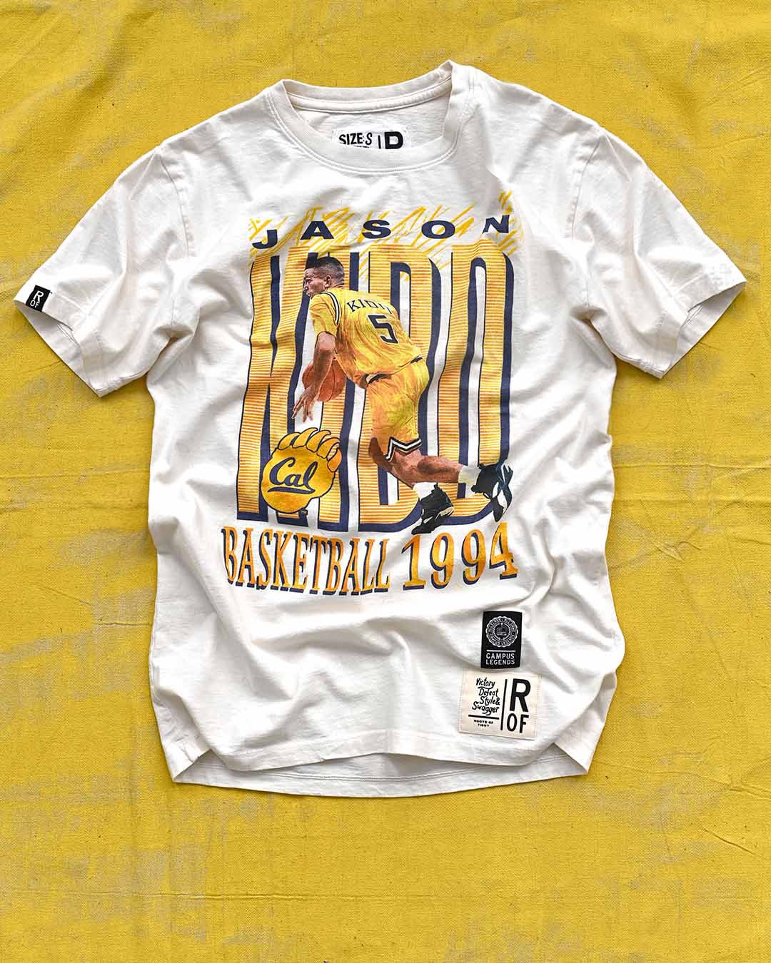 CAL - Jason Kidd '94 Graphic White Tee - Roots of Fight